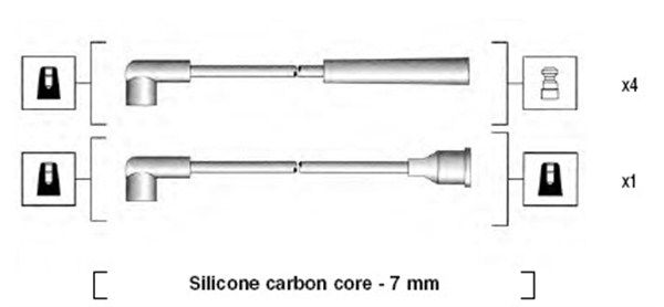 MAGNETI MARELLI Комплект проводов зажигания 941325120904